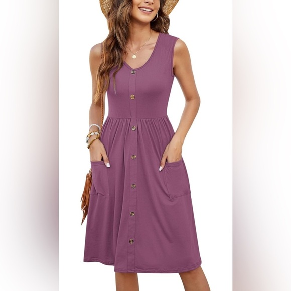 Molerani Dresses & Skirts - NWT Women’s White Button Front Midi Dress Large